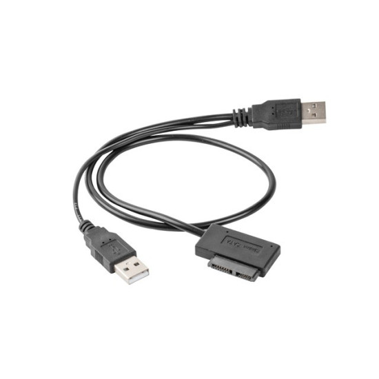 Adapter USB(M)+Power -> SATA Slim SSD (na kablu) 