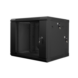 Szafa instalacyjna wisząca dwusekcyjna 19' 9U 600X600mm czarna 
