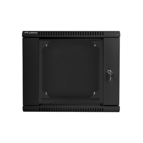 Szafa instalacyjna wisząca dwusekcyjna 19' 9U 600X600mm czarna 