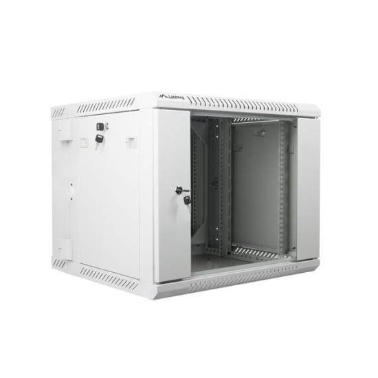 Szafa instalacyjna wisząca dwusekcyjna 19 9U 600X600mm szara 