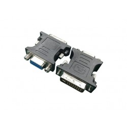 Adapter DVI->VGA (24M/15F) czarny 