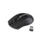 Bezprzewodowa mysz optyczna, GALAXY Black/silver, powierzchnia gumowana
