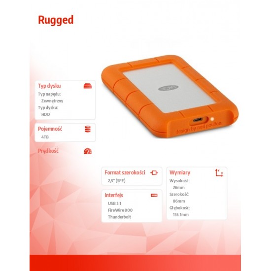 Rugged  4 TB USB 3.1 c 2,5' STFR4000800 