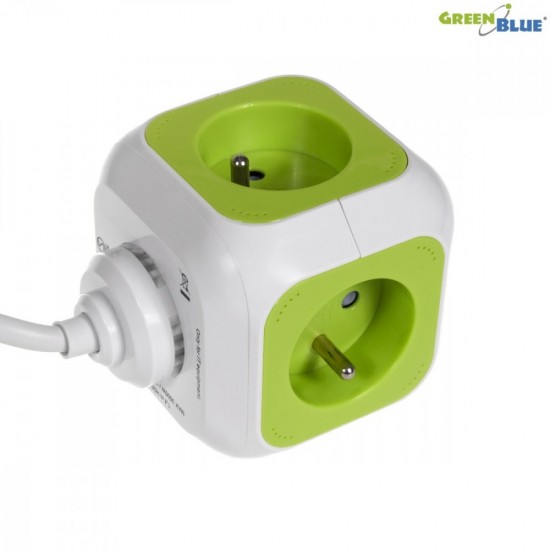 MagicCube poczwórne gniazdko prądowe, 2 wejścia usb 1,4m GB118