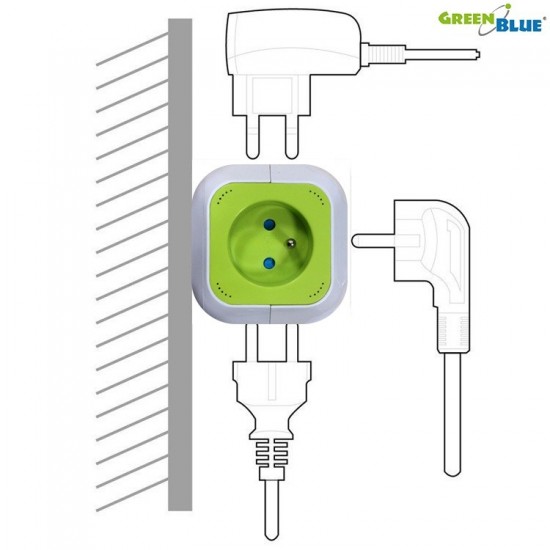 MagicCube poczwórne gniazdko prądowe, 2 wejścia usb 1,4m GB118