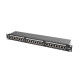Patch Panel 24 Port 1U Kat.6 czarny ekranowany 