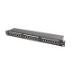 Patch Panel 24 Port 1U Kat.6 czarny ekranowany 