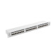 Patch Panel 24 Port 1U Kat.6 szary ekranowany 