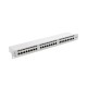 Patch Panel 24 Port 1U Kat.6 szary ekranowany 