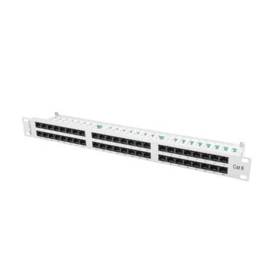 Patch Panel 48 Port 1U Kat.6 szary 