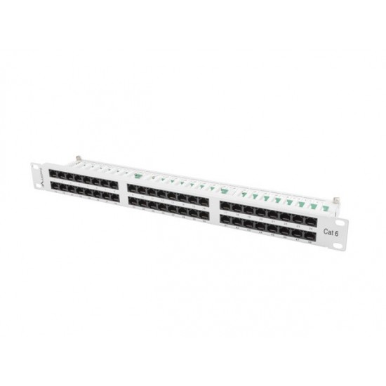 Patch Panel 48 Port 1U Kat.6 szary 