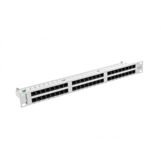 Patch Panel 48 Port 1U Kat.6 szary 