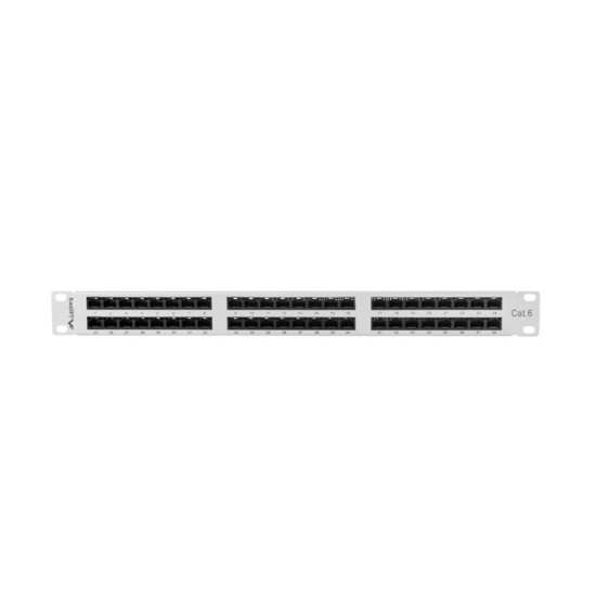 Patch Panel 48 Port 1U Kat.6 szary 