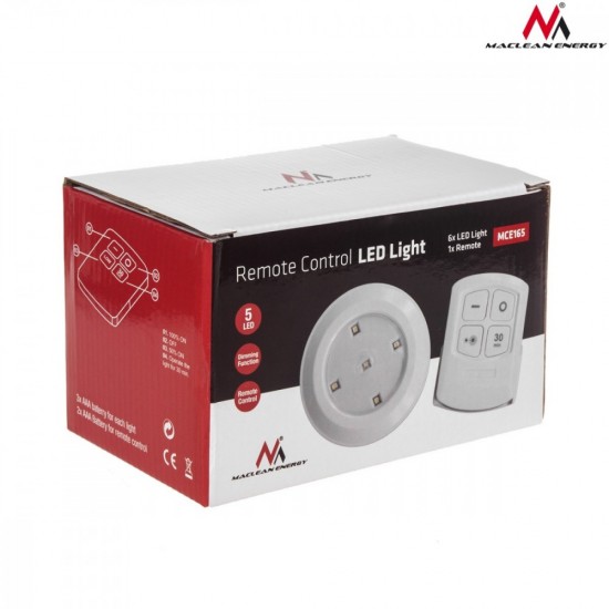 Lampa zestaw 6 LED Energy z pilotem na baterie 3xAAA MCE165