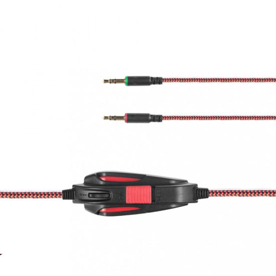 VOLCANO MC-831 RAGE CZERWONE SŁUCHAWKI NAGŁOWNE Z MIKROFONEM