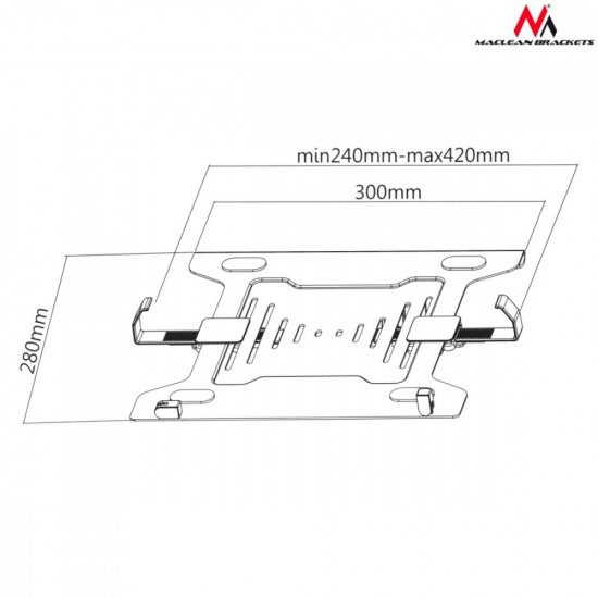 Uchwyt do laptopa  MC-764 - rozszerzenie do uchwytów ze sprężyną