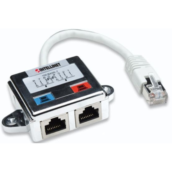 Rozdzielacz RJ45x2 ekranowany