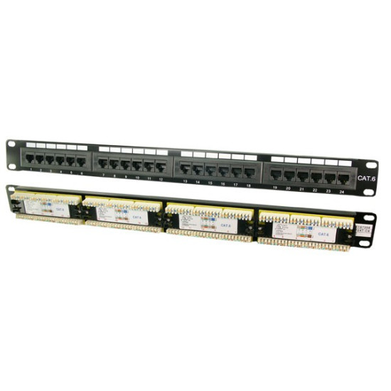 Patch panel CAT6 24-porty 