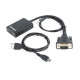 Konwerter VGA do HDMI 15 cm czarny