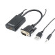 Konwerter VGA do HDMI 15 cm czarny