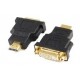 Adapter HDMI na DVI, M/F, czarny 