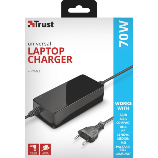 Zasilacz do laptopa Primo 70W czarny