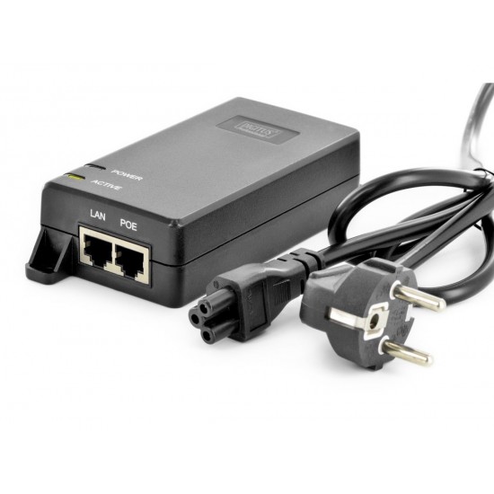 Zasilacz/Adapter PoE+ 802.3at, max. 48V 30W Gigabit 10/100/1000Mbps, aktywny