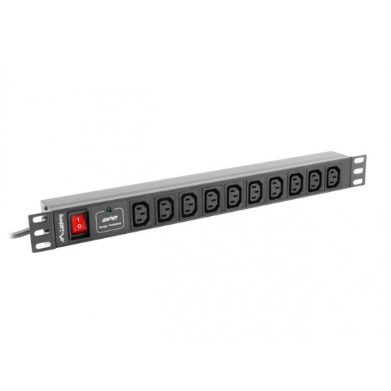 Listwa zasilająca Rack PDU 1U 10x IEC C13 2m 10A czarna