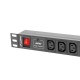 Listwa zasilająca Rack PDU 1U 10x IEC C13 2m 10A czarna