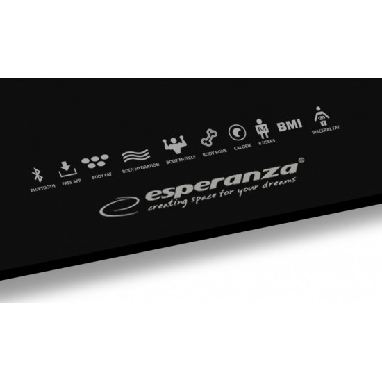 WAGA ŁAZIENKOWA 8W1 Z FUNKCJĄ BLUETOOTH B.FIT CZARNA