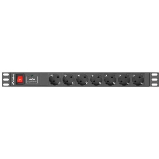 Listwa zasilajaca Rack PDU 1U 7x Schuko 2m 16A czarna 