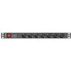 Listwa zasilajaca Rack PDU 1U 7x Schuko 2m 16A czarna 