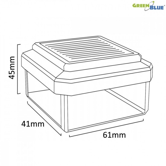Lampa solarna na słupek LED 60x40 GB125 Daszek kopertowy