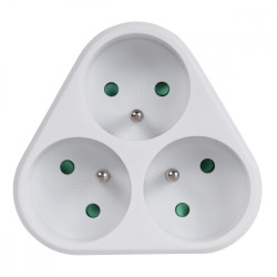 Gniazdko prądowe x3 z uziemieniem MCE214 