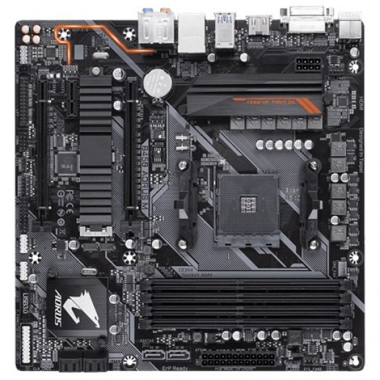 Płyta główna B450 AORUS M AM4 B450 4DDR4 DVI/HDMI M.2 uATX