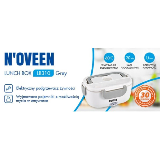 Podgrzewany pojemnik na żywność Lunch Box LB310 Szary