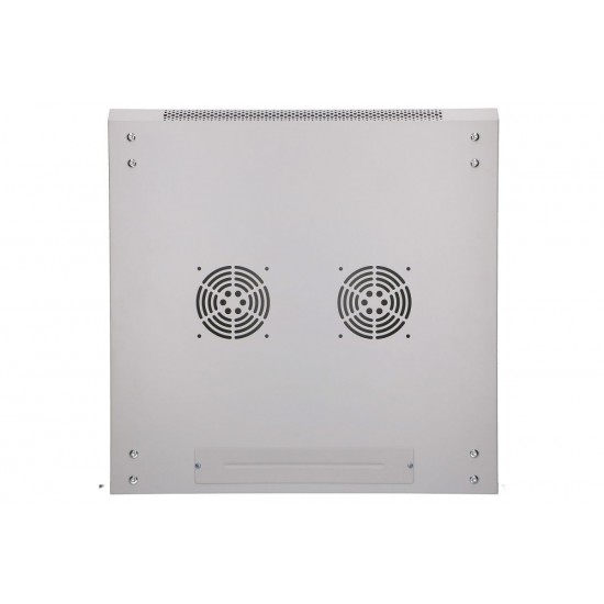 Szafka wisząca rack 4U 600x600 szara szklane drzwi