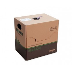 Kabel teleinformatyczny, instalacyjny, U/UTP kat.6, drut, miedziany, PVC, 305m, fioletowy