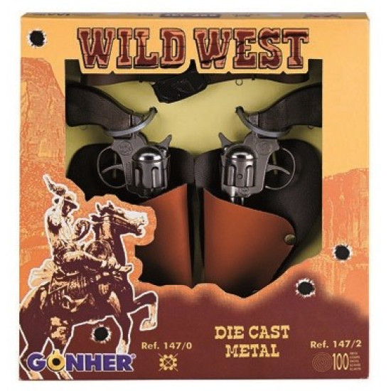 Zestaw rewolwerów kowbojskich, metalowe GONHER 147/0