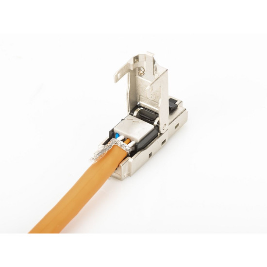 Wtyczka ekranowana RJ45 kat.6A do montażu AWG 22-27, 10 GBit Ethernet, PoE+