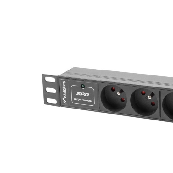 Listwa zasilająca Rack PDU 10 1U 3x PL 2m 10A czarna C14 