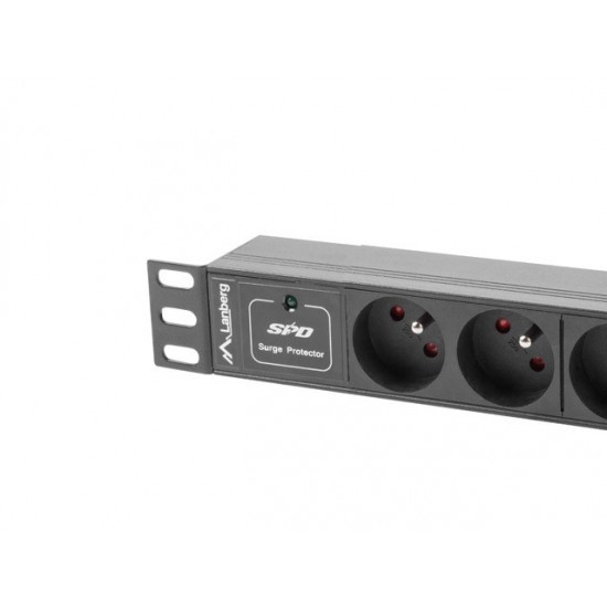 Listwa zasilająca Rack PDU 10 1U 3x PL 2m 10A czarna C14 