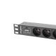 Listwa zasilająca Rack PDU 10 1U 3x PL 2m 10A czarna C14 