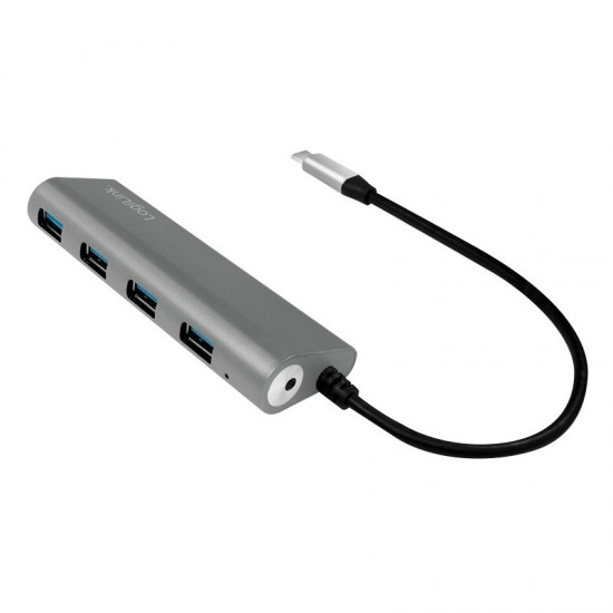Hub 4xUSB 3.1, USB-C, aluminiowa obudowa 