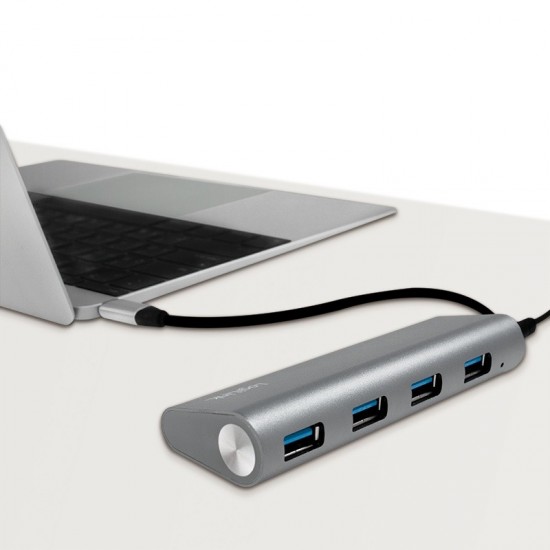 Hub 4xUSB 3.1, USB-C, aluminiowa obudowa 