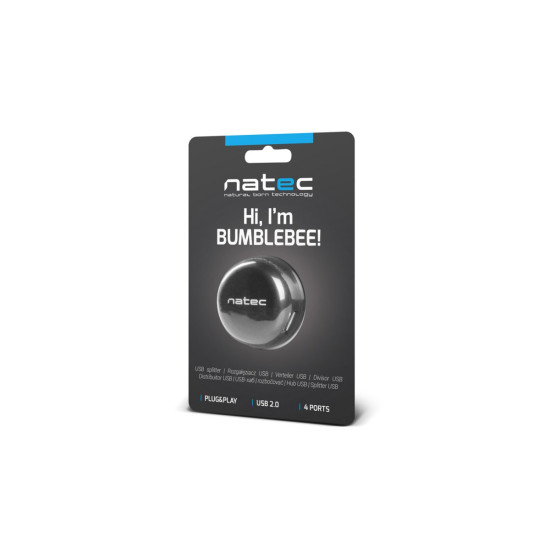 Hub USB 4 porty Bumblebee USB 2.0 czarny 
