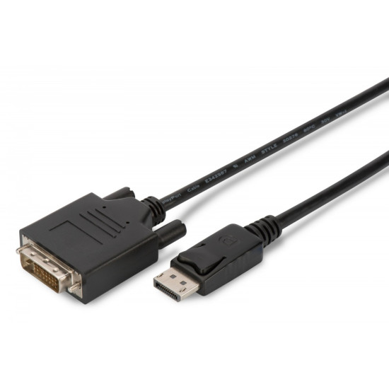 Kabel DisplayPort z zatrzaskiem 1080p 60Hz FHD Typ DP/DVI-D (24+1) M/M 2m