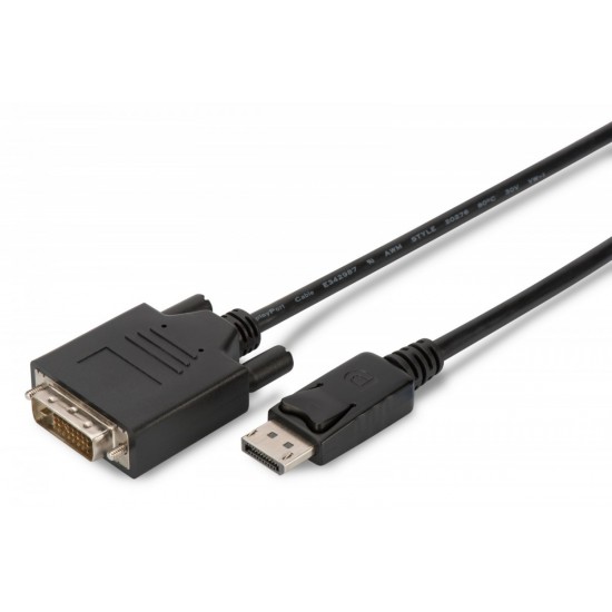 Kabel DisplayPort z zatrzaskiem 1080p 60Hz FHD Typ DP/DVI-D (24+1) M/M 2m