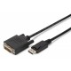 Kabel DisplayPort z zatrzaskiem 1080p 60Hz FHD Typ DP/DVI-D (24+1) M/M 2m