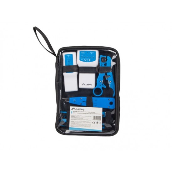 Zestaw narzędzi do budowy sieci LAN z testerem RJ45 RJ11 